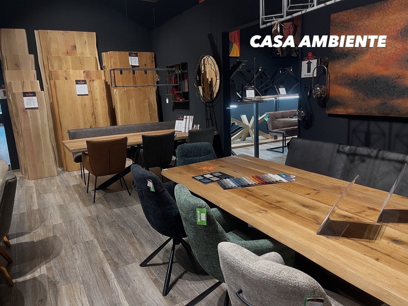 dining table, wooden dining table, dining chairs, furniture showroom, dining set, bestseller push, lifestyle, trustworthy, calm, neutral, brown